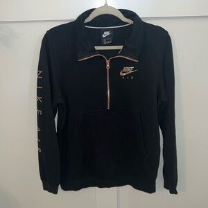 Nike Air Half Zip Sweatshirt with Rose Gold detail